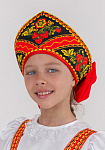 Русский народный кокошник Хохлома Узорная детский