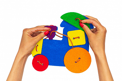 Паровоз шнуровка ковролин (7дет.)