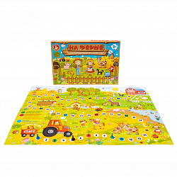 Настольная игра ходилка с фишками и кубиками «На ферме»