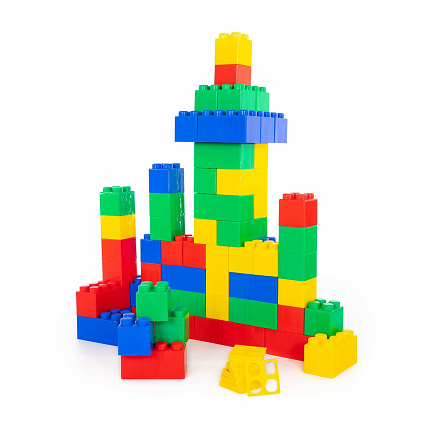 Конструктор строительный XXL, 72 элемента + соединитель (72 элемента)