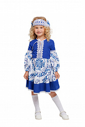 Карнавальный костюм детский "Гжель девочка"