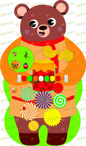 Дидактическая панель  Бизиборд МИШКА