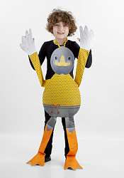 Гусь серый ростовая кукла из фетра для детей / 100 см.