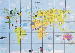 Тематическое поле-маршрутизатор «Карта мира» для мини-робота Bee-Bot