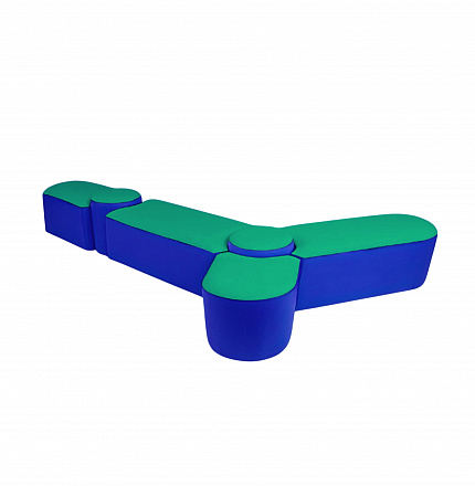 Комплект пуфов "Молекула" длинный стыковочный