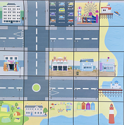 Тематическое поле-маршрутизатор  для мини-робота Bee-Bot «На берегу моря»