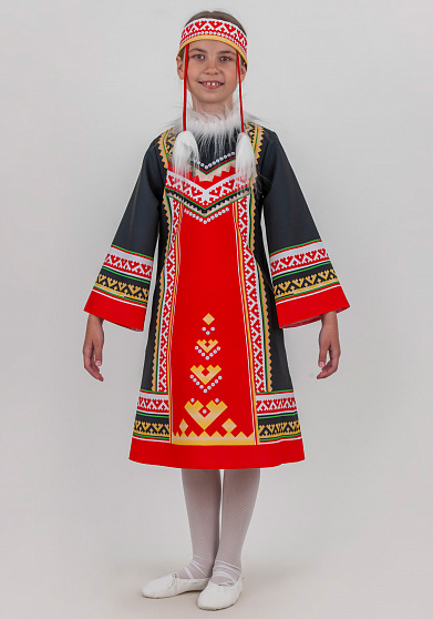 Северный костюм Танец огня облегченный для девочки