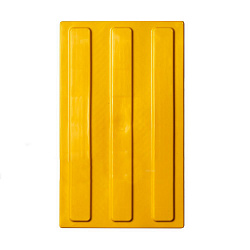 Плитка тактильная (полоса) 180х300х4, ПВХ, жел