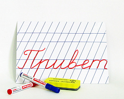 Мягкое магнитно-маркерное двусторонее поле А4 (клетка/косая линейка).