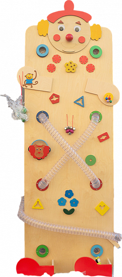 Тактильная панель с катающимися шариками "Клоун"