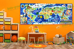 Бизиборд настенный ЗАНИМАТЕЛЬНАЯ ГЕОГРАФИЯ