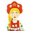 Бизиборд Аленушка в русском народном костюме, развивающая панель