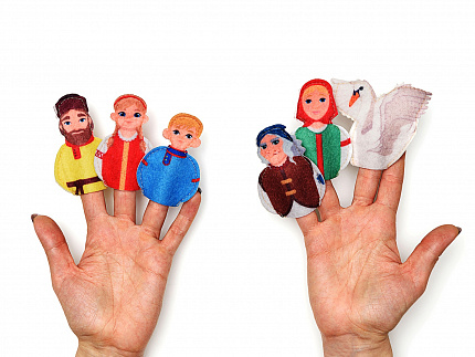 Пальчиковый театр Гуси-лебеди фетр (6дет)