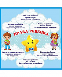 Стенд по правам ребенка ПРАВА РЕБЕНКА (Звездочка и дети)