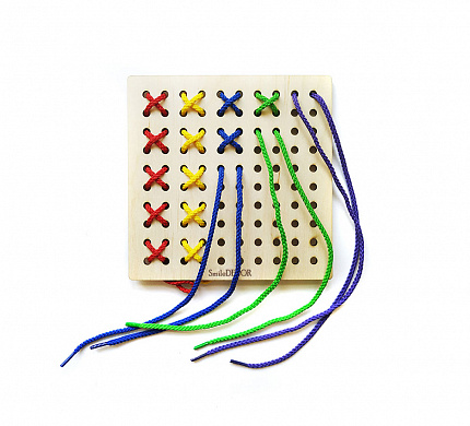 Игра по системе Монтессори "Шнуровка "Квадрат"