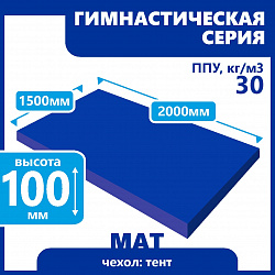 Мат гимнастический 1500х2000х100 мм