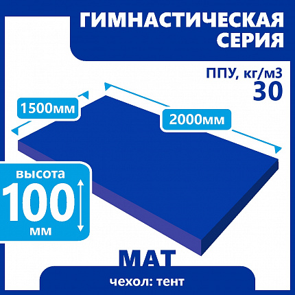 Мат гимнастический 1500х2000х100 мм