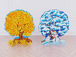 Театральная декорация "Дерево новогоднее" (осень-зина)