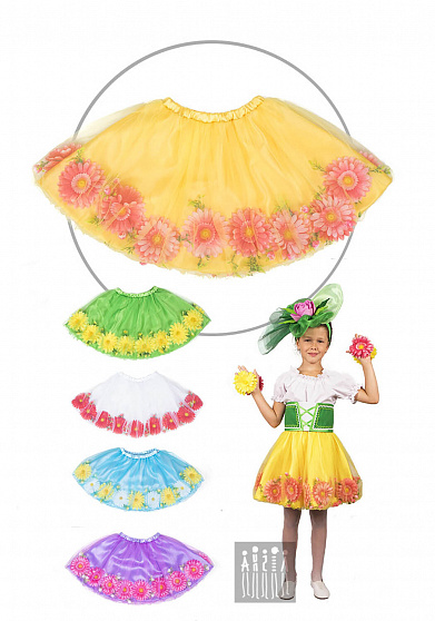 Цветочная фантазия Юбка для девочки 2