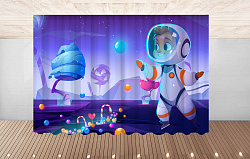 Комплект фотоштор. Космонавт №2