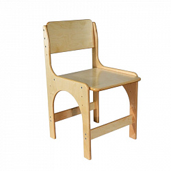 СТУЛ ДЕТСКИЙ "АЛЬФА" РЕГУЛИРУЕМЫЙ, ФАНЕРА, ЛАК, ГР. 1-3