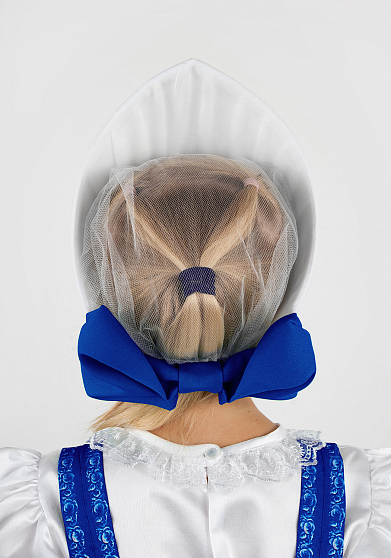 Русский народный кокошник Гжель расписная для девочки