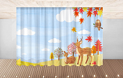 Комплект фотоштор. Оленята
