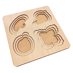 Больше-меньше "Овощи"  развивающая доска (Дерево) 18,5*18,5 см