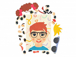 Собери портрет фетр (51дет)