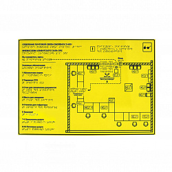 Мнемосхема тактильная монохром ПВХ 470x610х3мм
