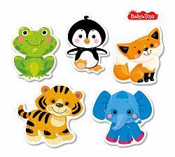 Пазлы контурные "Животные" Baby Toys