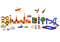 Конструктор-транспорт Автомобиль гоночный 22 элемента