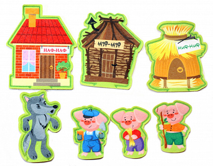 Пальчиковый кукольный театр «Три поросенка» из фетра