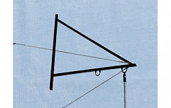 Консоль настенная для канатов и шестов вынос 2м (на 2 снаряда)