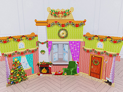 Театральная декорация "Замок зимний" (внутри-снаружи)