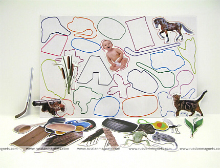 Магнитное развивающее пособие "Упрямые звуки" Звук "Ш"