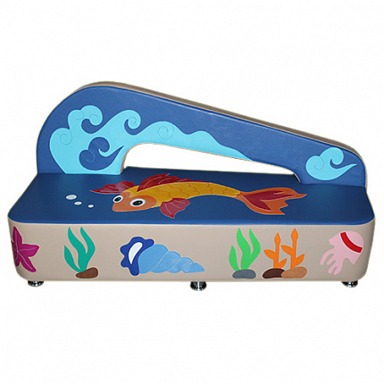 «Диван «Волна с аппликацией»