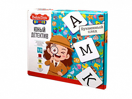 Игра настольная "Юный детектив" Буквенный след Baby Toys games