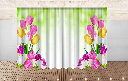 Комплект фотоштор. Тюльпаны №3