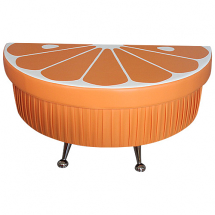 «Долька апельсина" банкетка на хромированных ножках»