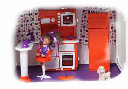 Кухня "Конфетти" красная