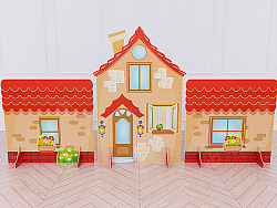 Театральная декорация "Домик магнитный" с набором магнитов