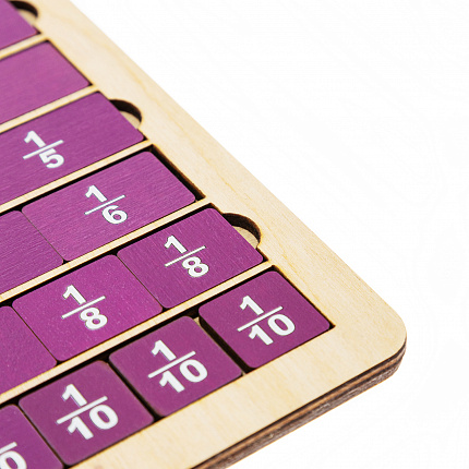 Пазл деревянный "Дроби. Состав числа"