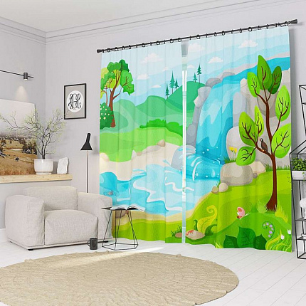 Комплект фотоштор. Ручей