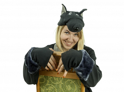 Волк (шапочка) взрослая