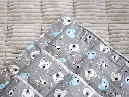 Утяжеленное одеяло с регулируемым весом 115х145 Мишки 6 кг