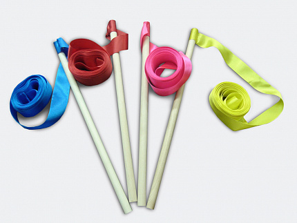 Лента атласная на деревянной палочке 10м