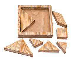 Мировая головоломка "Танграм" (из массива дерева)