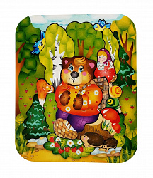 Деревянный пазл "Маша и Медведь" 19 деталей