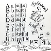 Набор магнитных карточек "Alphabet and transcription" (большой размер)